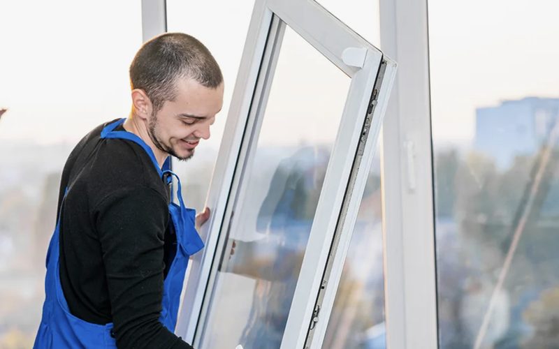 Ремонт окон в Уфе — иллюстрация: работа мастера, этап 2