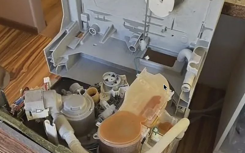Ремонт посудомоечных машин в СПБе — иллюстрация: работа мастера, этап 4